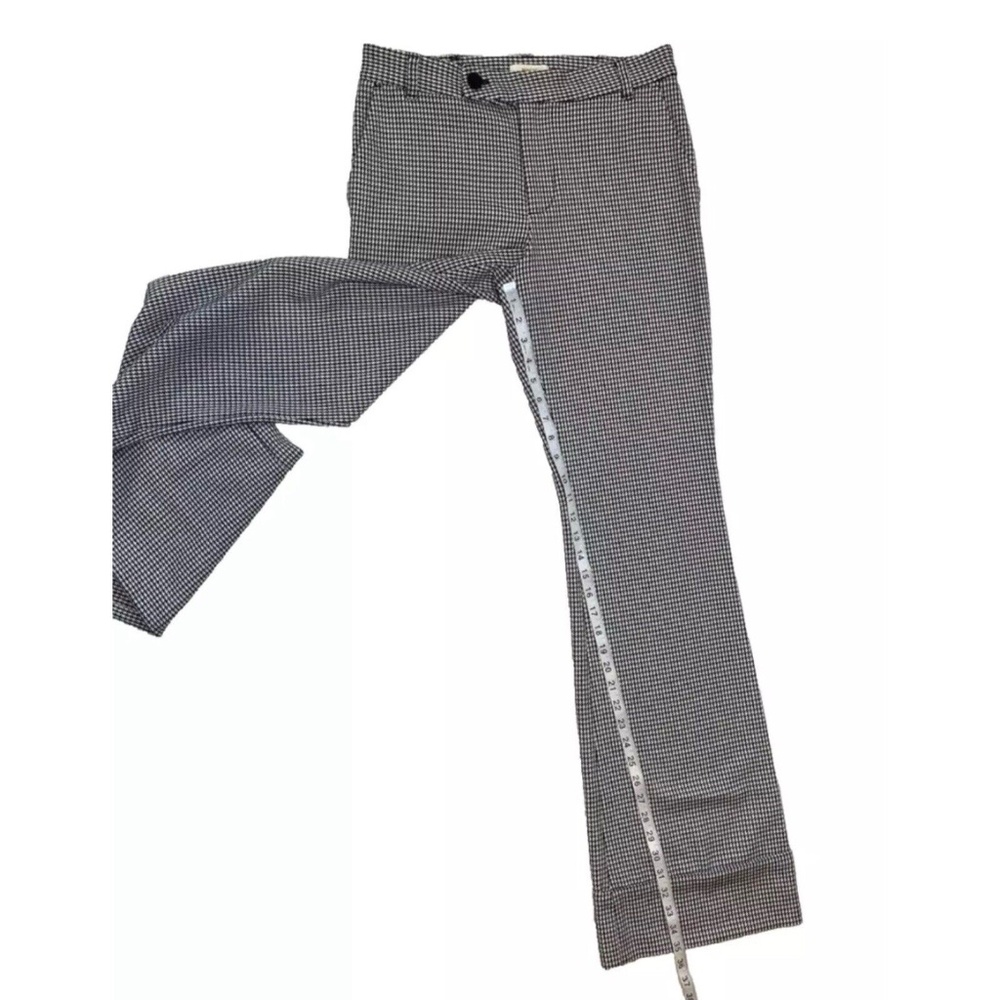 Maeve by Anthropologie Houndstooth Wide-Leg Pants Black & White Size 4 Tall - Picture 3 of 16